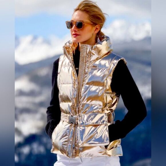 Rose Gold Puffer Vest - Picture 2 of 14